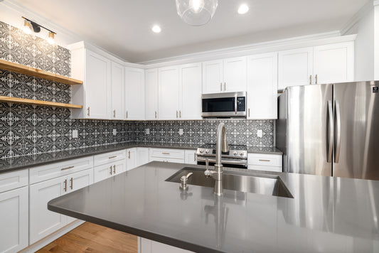Beautiful kitchen with white shaker cabinets