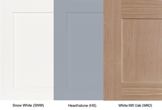 Choosing the Perfect Cabinet Color: White, Gray, Empire Blue, or Rift Oak?