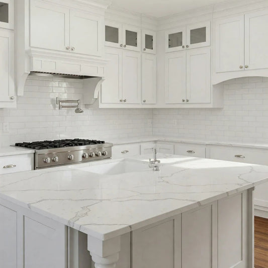 The Best Countertop Materials to Pair with Timeless White Shaker Cabinets
