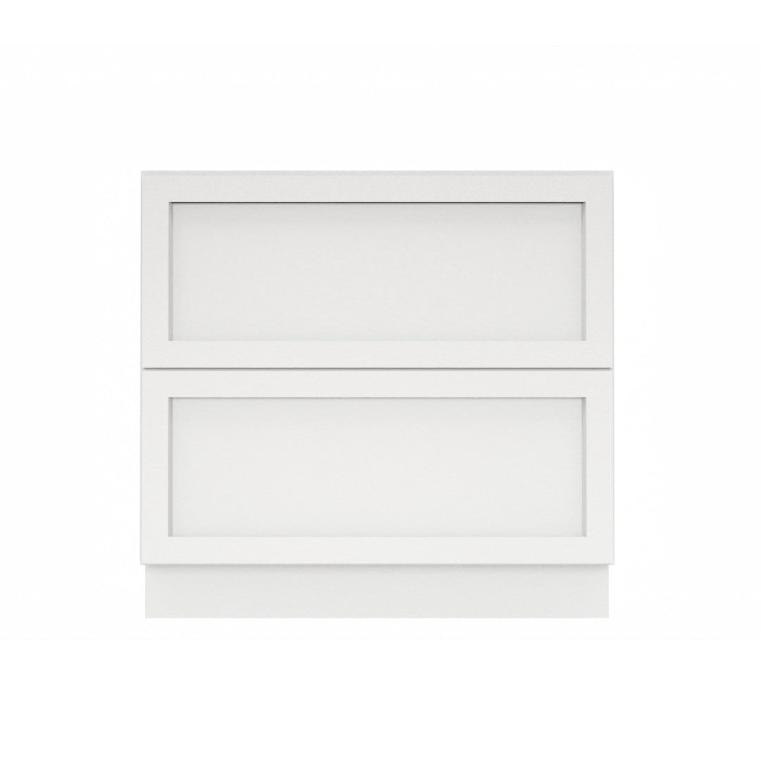 Clearance White Shaker Base Cabinets With 2 Deep Drawers 24" - 36"