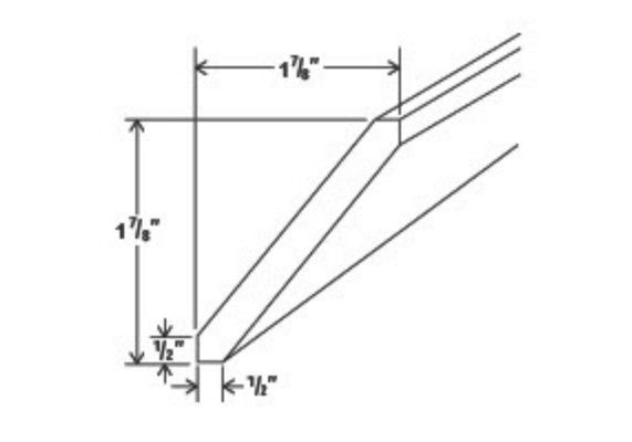 Iron Black Shaker Angle Crown Molding
