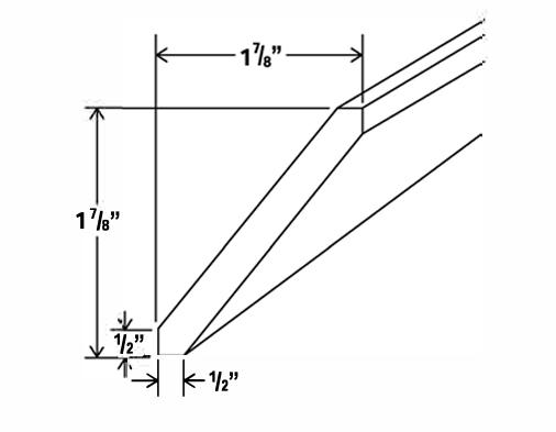 Clearance Gray Shaker Angle Crown Molding