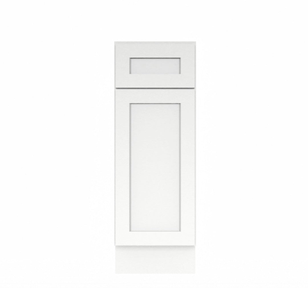Clearance White Shaker Base Cabinets 12" - 21" - One door / One drawer