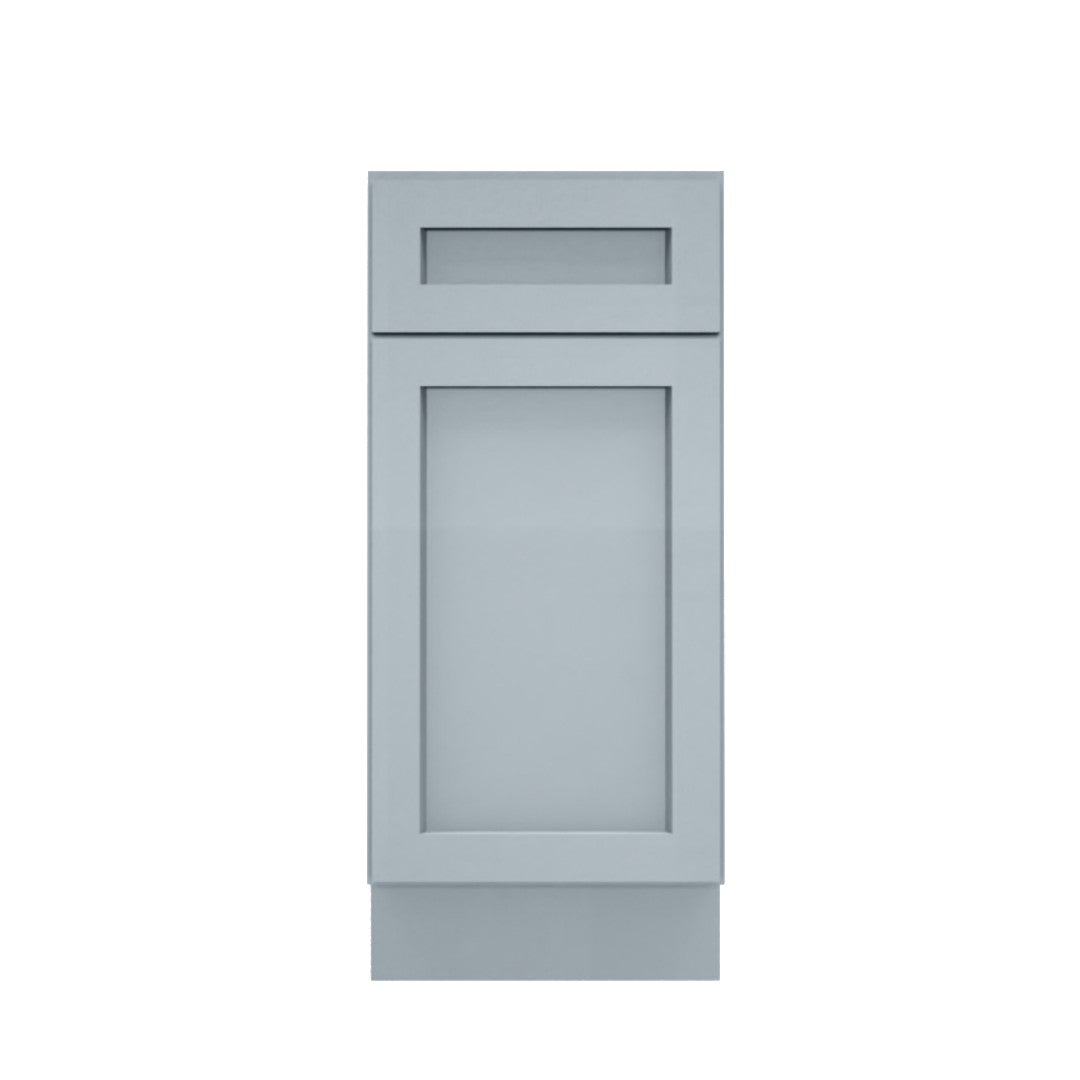 Clearance Gray Shaker Base Wastebasket Cabinet 15" - 18"