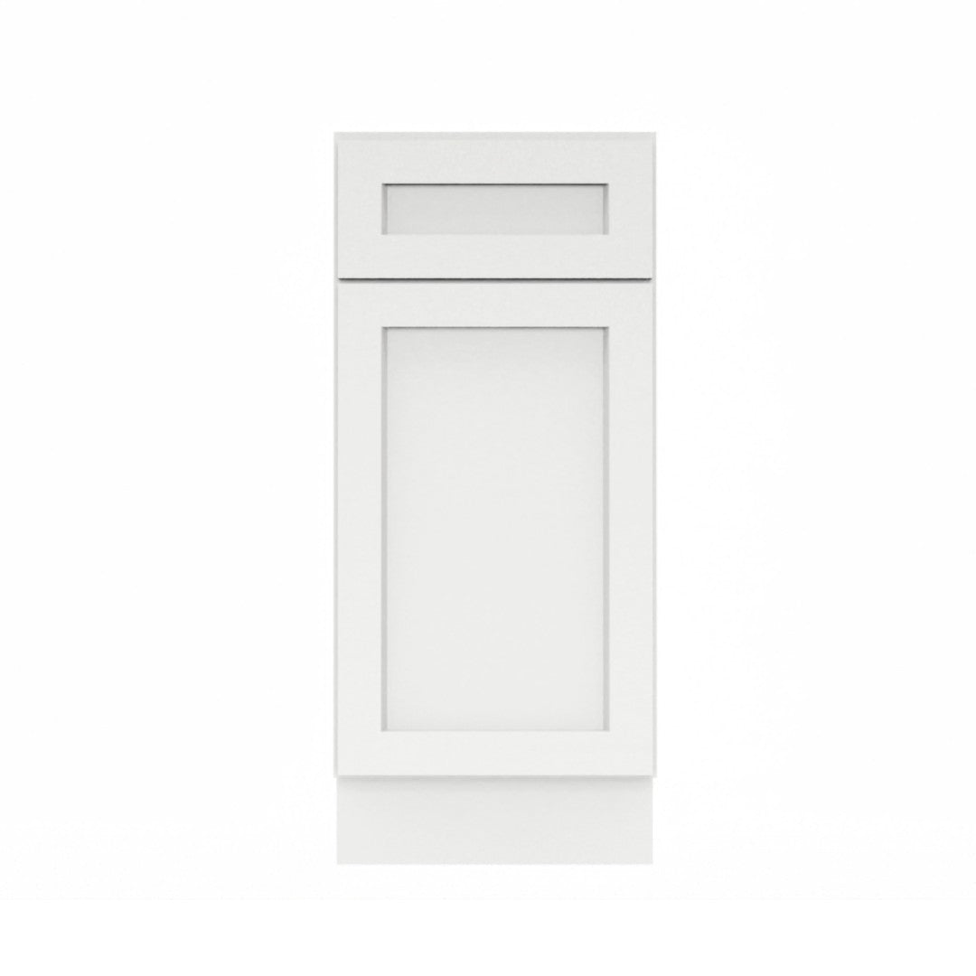 Clearance White Shaker Base Cabinets 12" - 21" - One door / One drawer