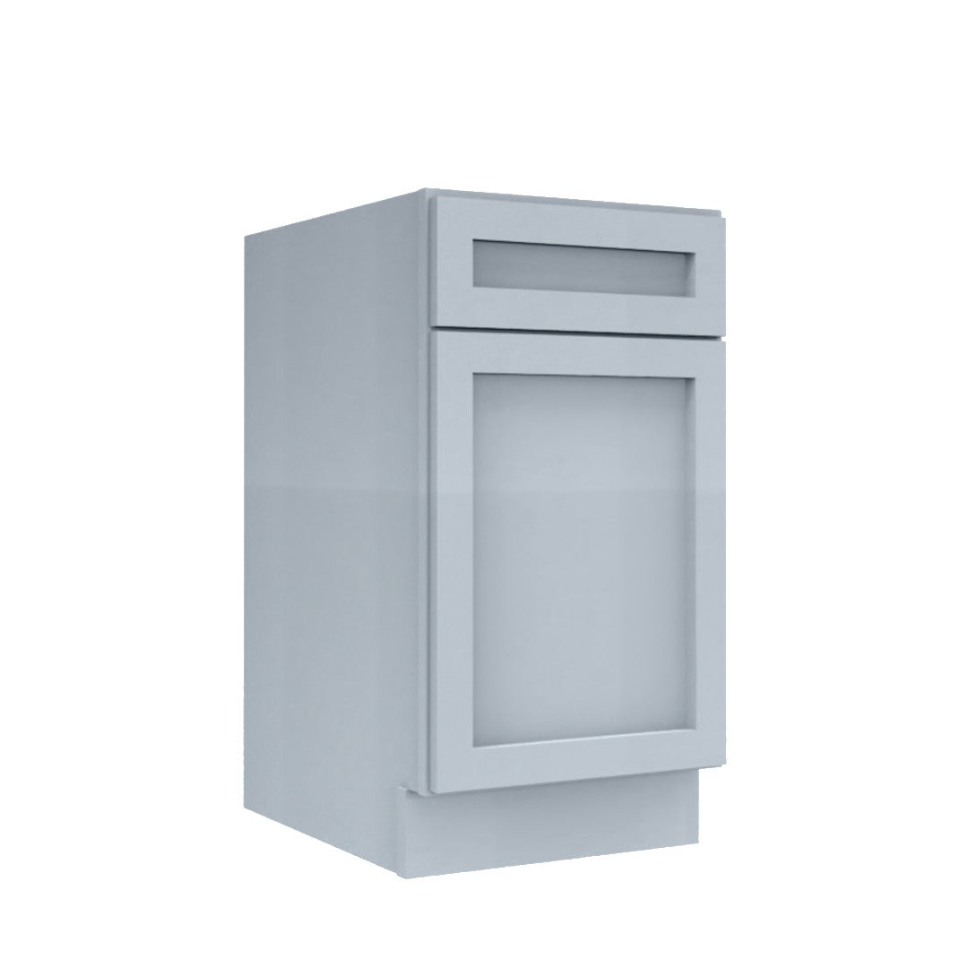 Clearance Gray Shaker Base Wastebasket Cabinet 15" - 18"