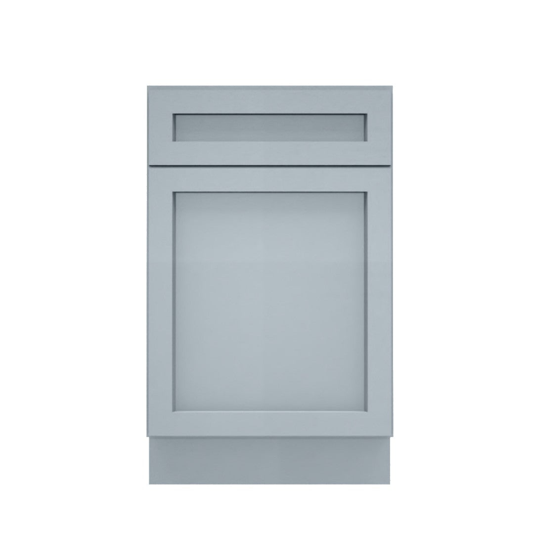 Clearance Gray Shaker Base Cabinets 12" - 21" - One door / One drawer
