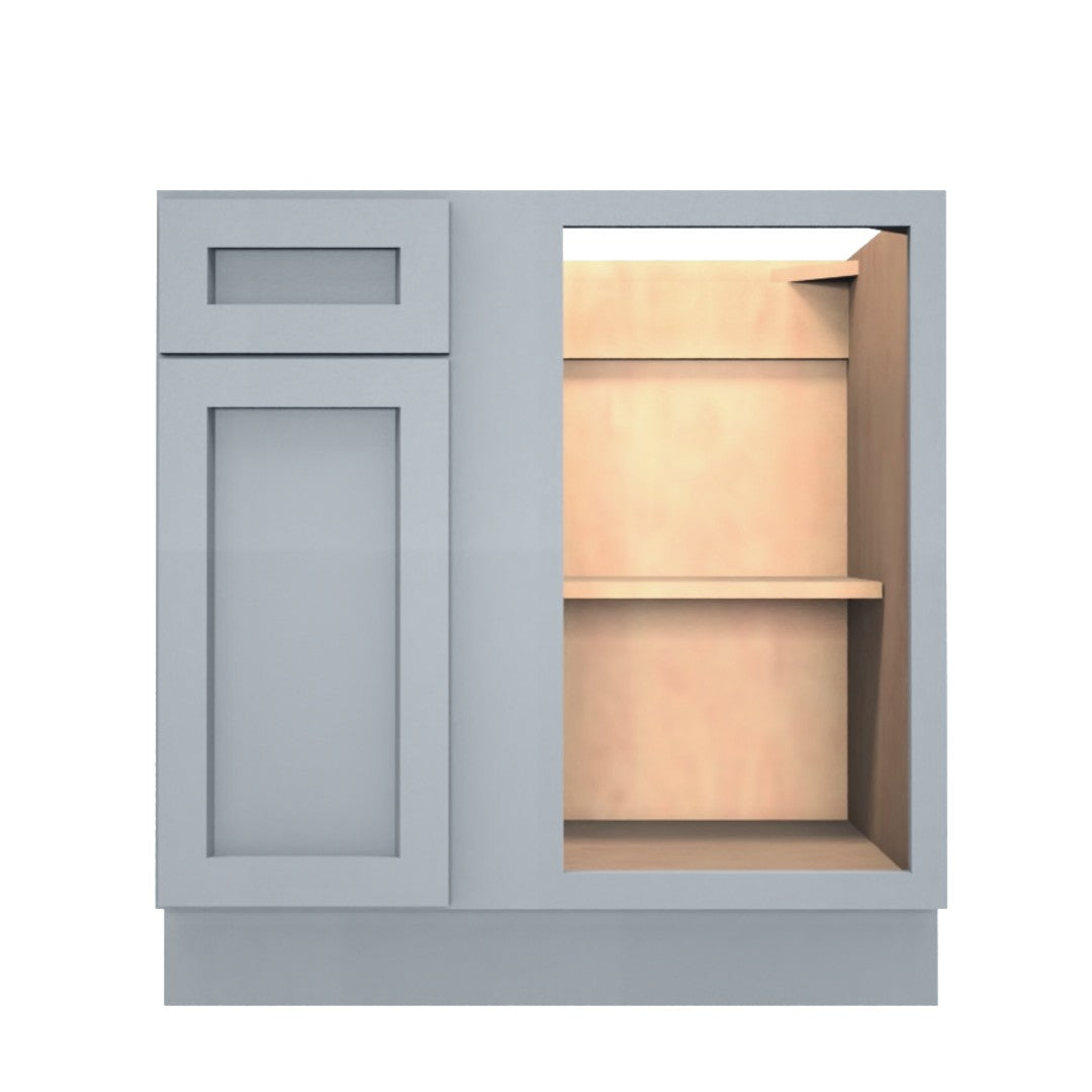 Clearance Gray Shaker Base Blind Corner Cabinet