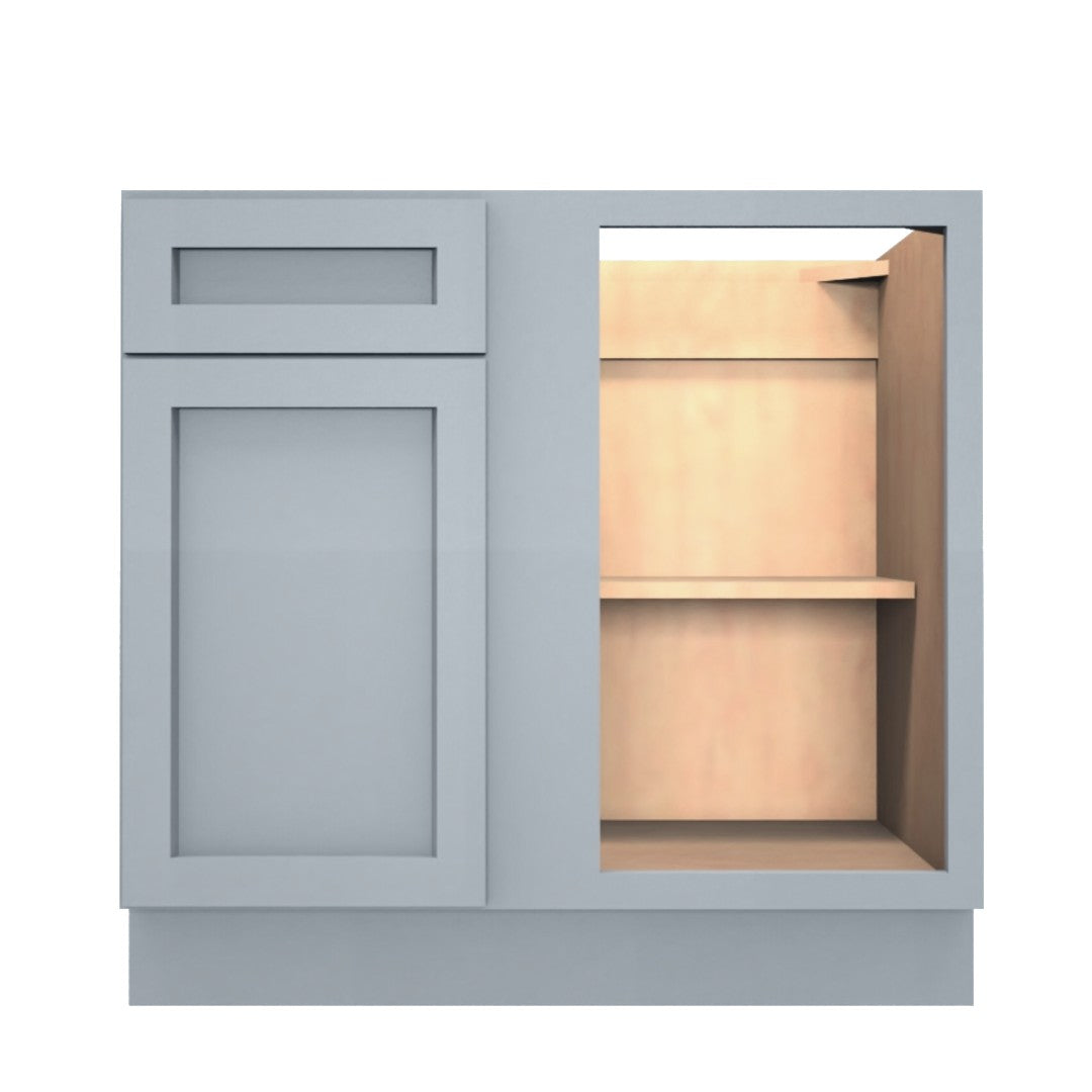 Clearance Gray Shaker Base Blind Corner Cabinet