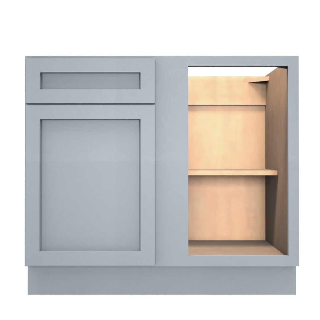 Clearance Gray Shaker Base Blind Corner Cabinet