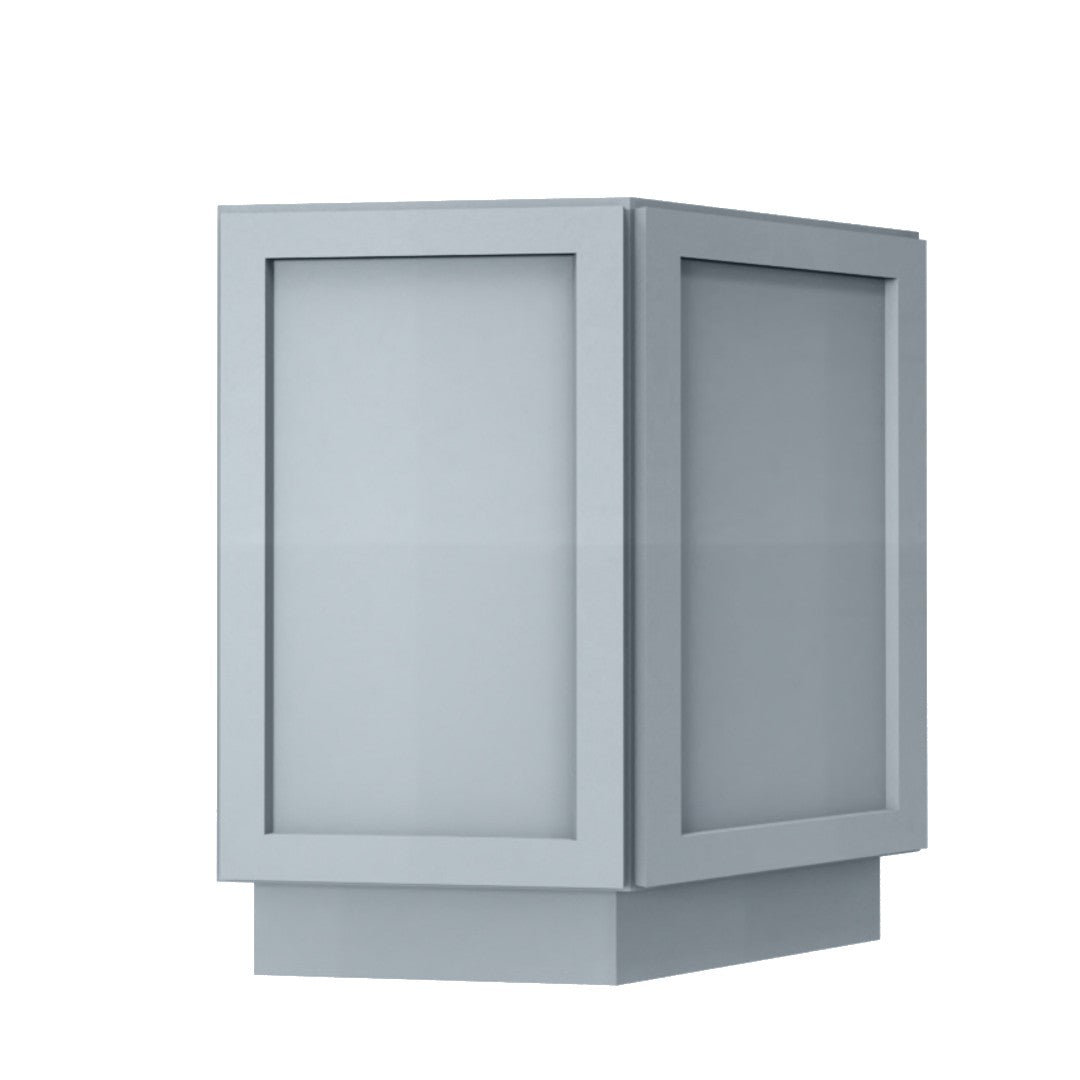 Clearance Gray Shaker Base End Cabinet 24"