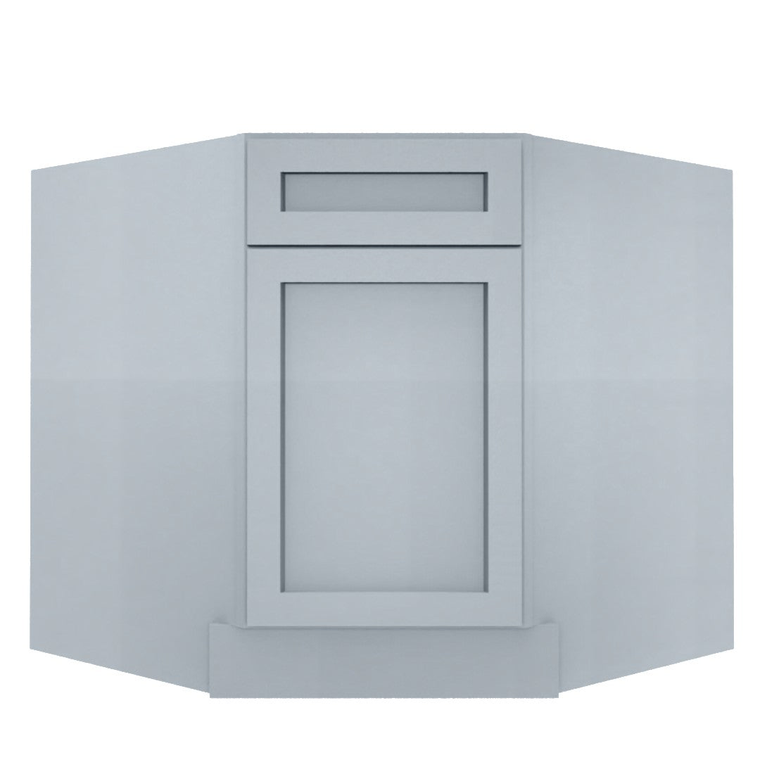Clearance Gray Shaker Corner Sink Base Cabinet 36"