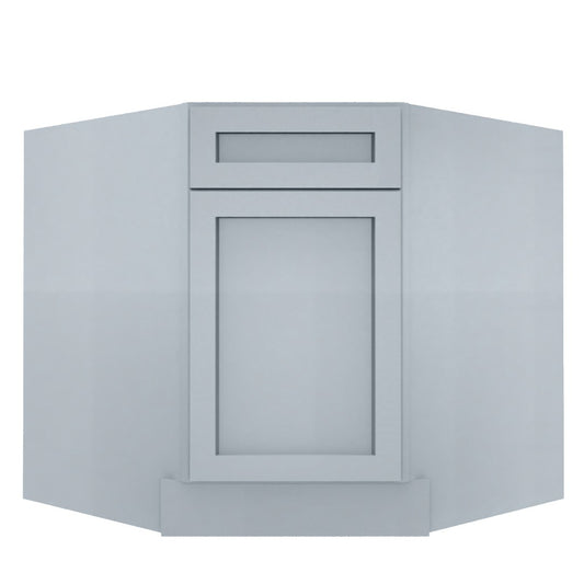 Clearance Gray Shaker Corner Sink Base Cabinet 36"