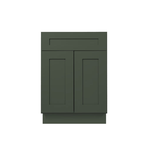 Forest Green Shaker Vanity Sink Base Cabinet 24" - 36"