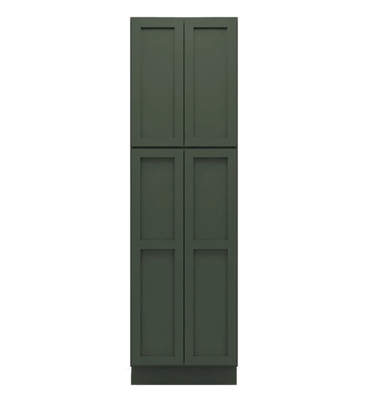 Forest Green Shaker Tall Pantry Cabinets