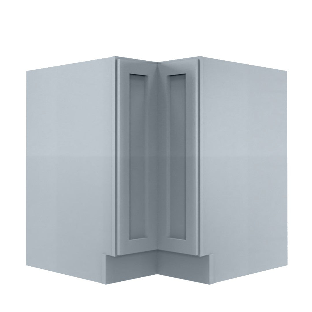 Clearance Gray Shaker Base Corner Cabinet with Lazy Susan 33"-36"
