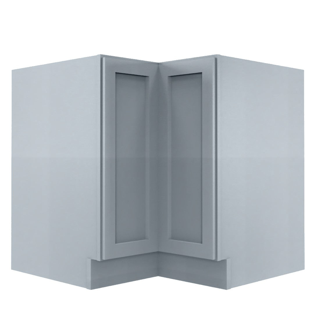 Clearance Gray Shaker Base Corner Cabinet with Lazy Susan 33"-36"