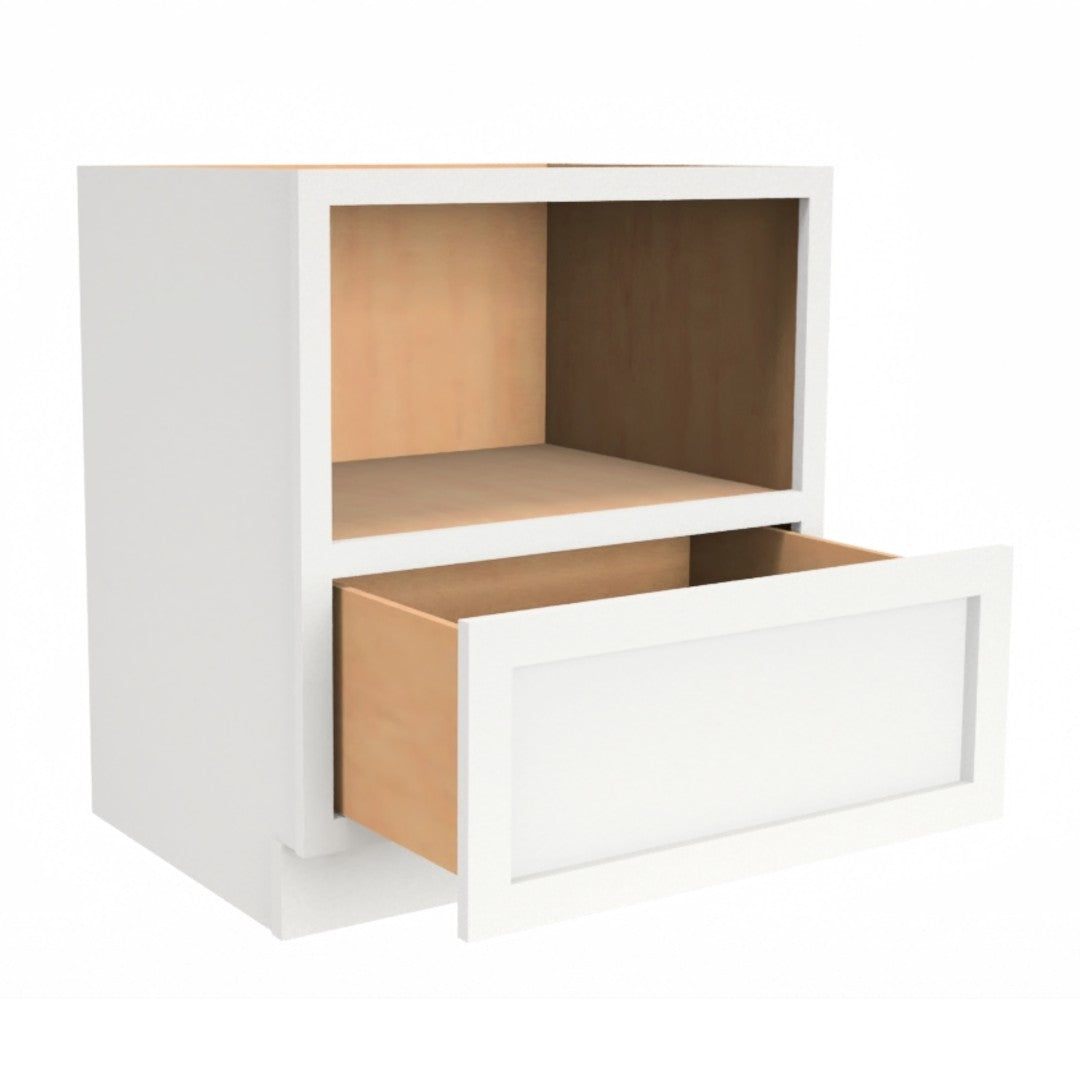 Clearance White Shaker Base Microwave Cabinet 30"-33"