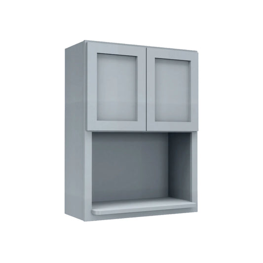 Clearance Gray Shaker Microwave Wall Open Shelf Cabinet