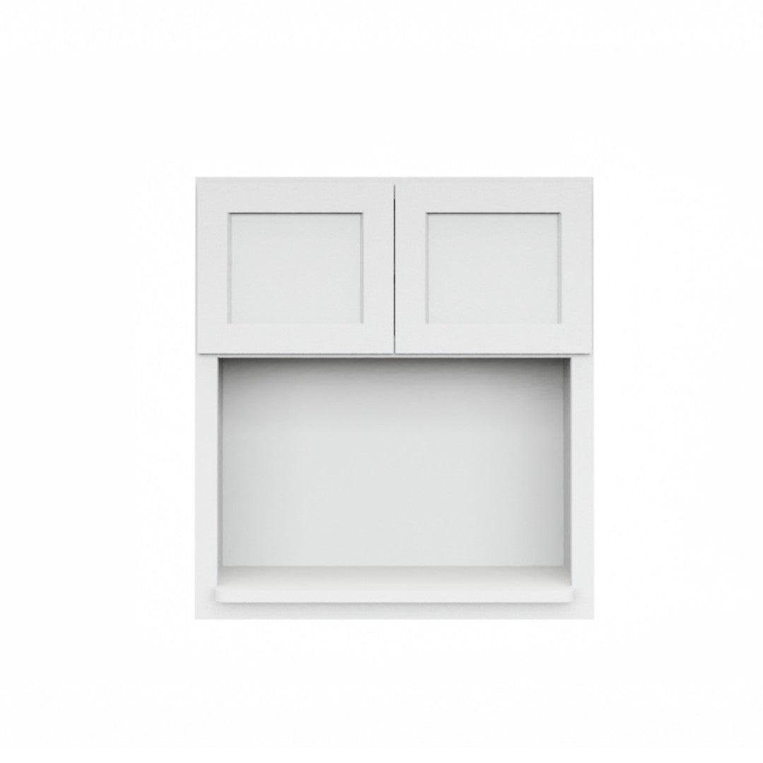 Clearance White Shaker Microwave Wall Open Shelf Cabinet