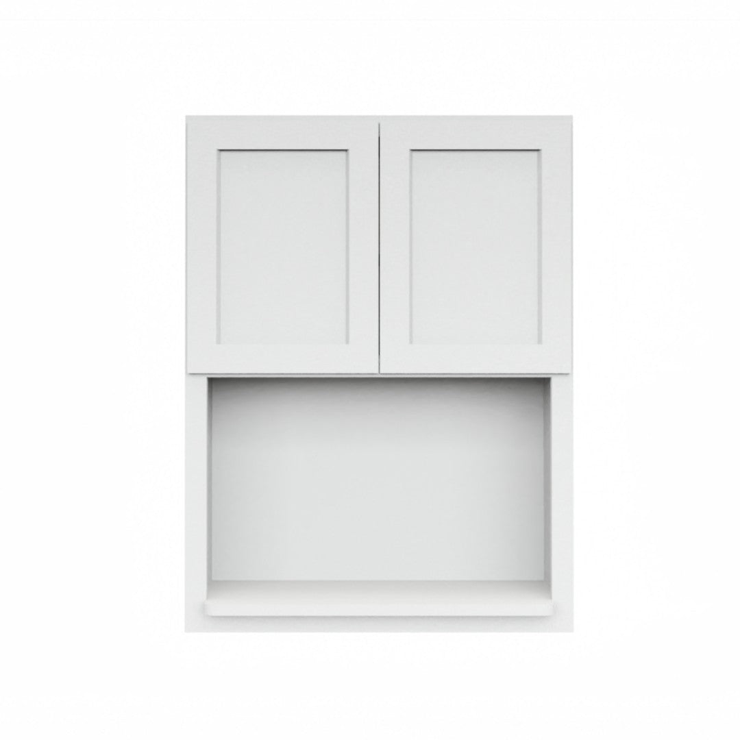 Clearance White Shaker Microwave Wall Open Shelf Cabinet