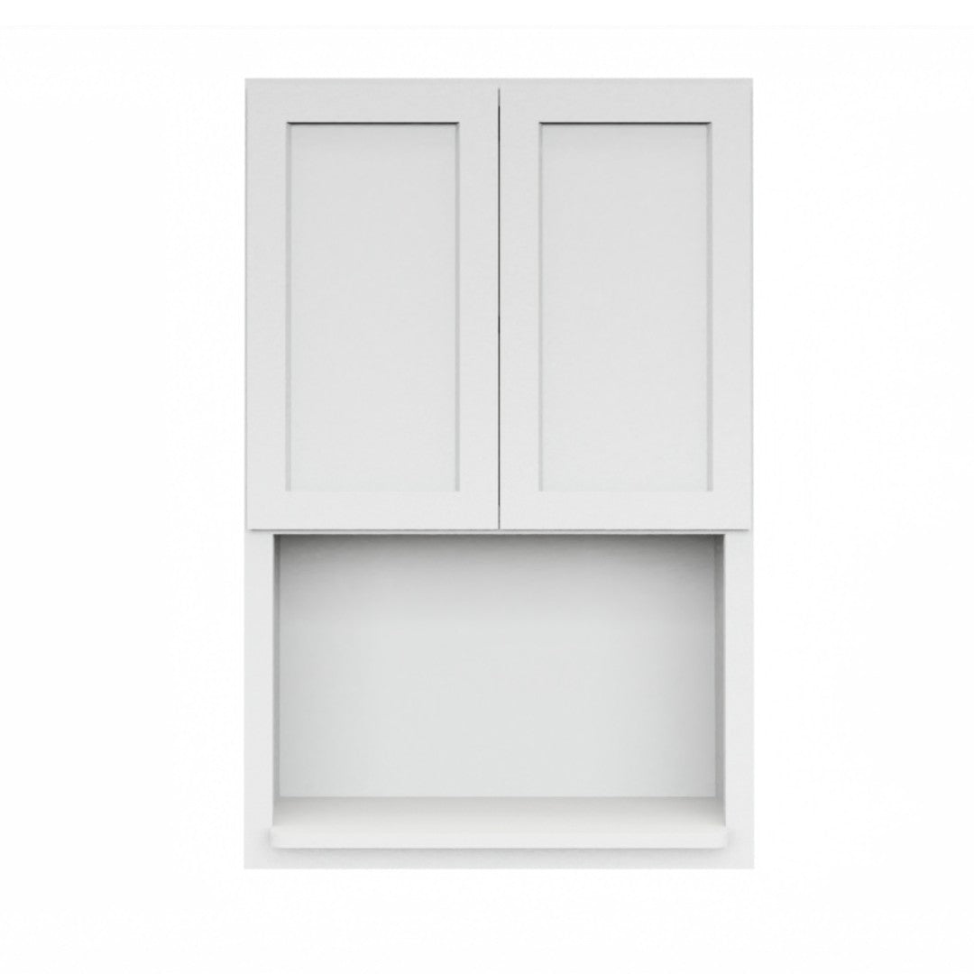 Clearance White Shaker Microwave Wall Open Shelf Cabinet