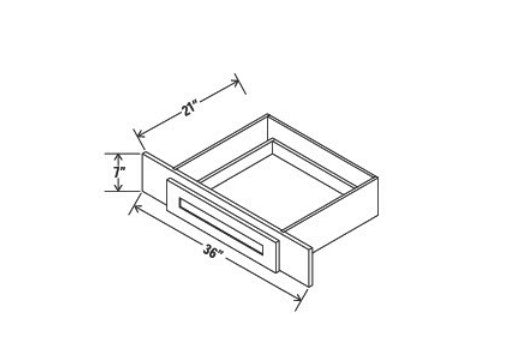 Clearance White Shaker Vanity Knee Drawer