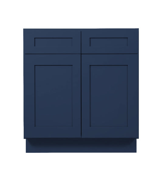 Navy Blue Shaker Vanity Sink Base Cabinet 24" - 36"