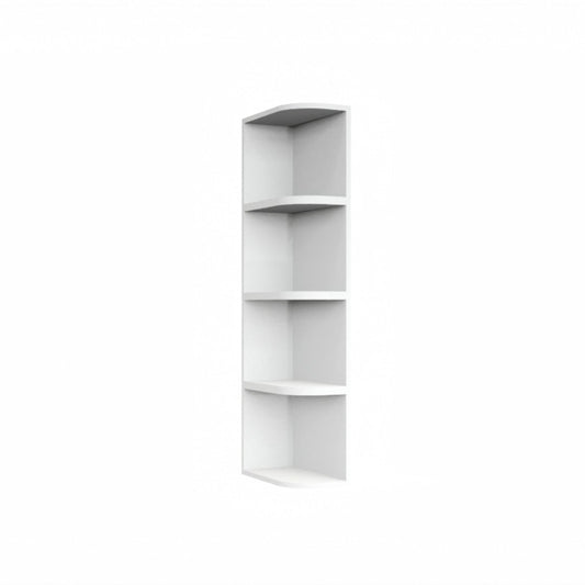 White Shaker Wall Open Shelves Cabinet