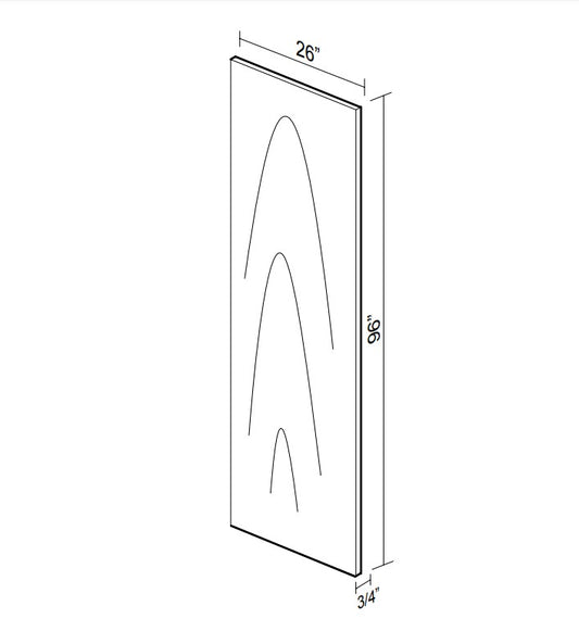 White Rift Oak Refrigerator Side Panel