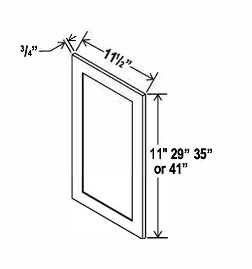 Espresso Shaker Matching Wall End Panel