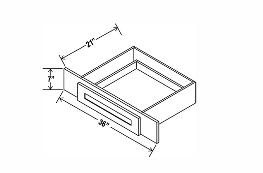 Charcoal Shaker Vanity Knee Drawer