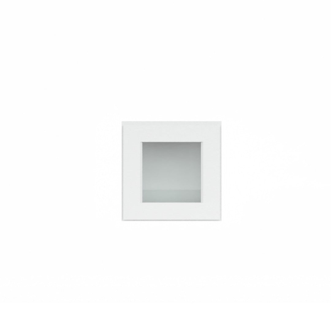 Clearance White Shaker Wall Cabinets With Glass Doors - 12" Tall