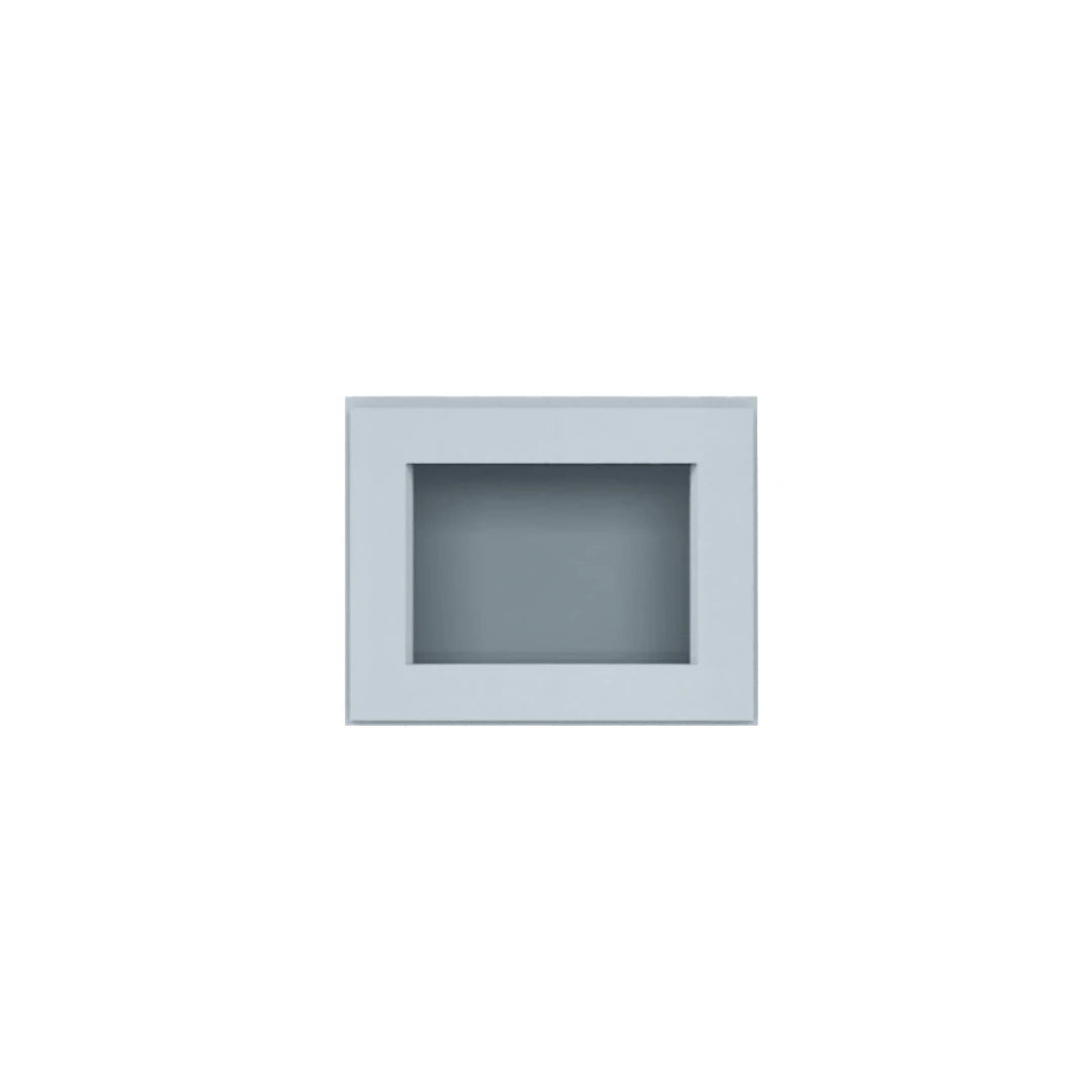 Clearance Gray Shaker Wall Cabinets With Glass Doors - 12" Tall