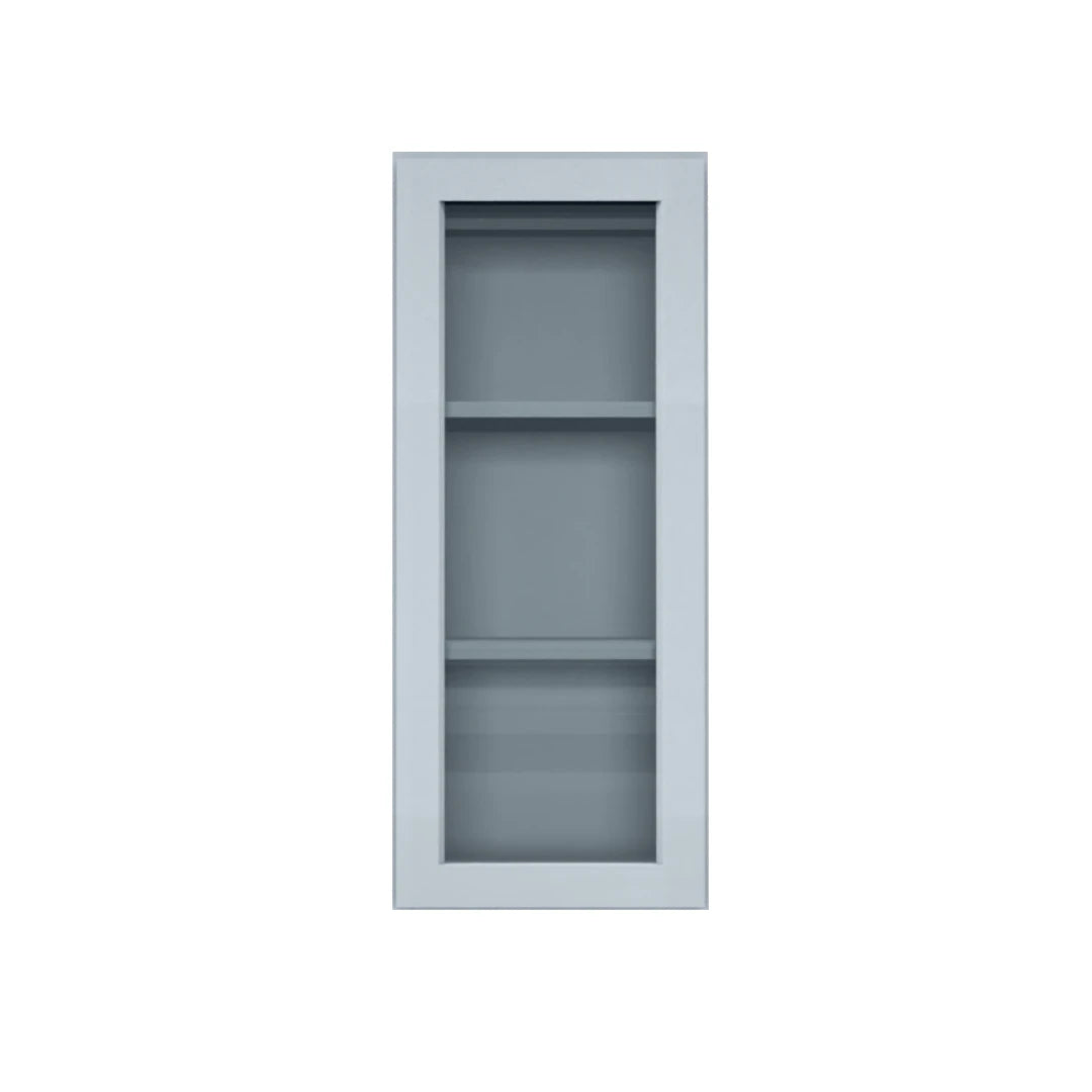 Clearance Gray Shaker Wall Cabinets With Glass - 36" Tall