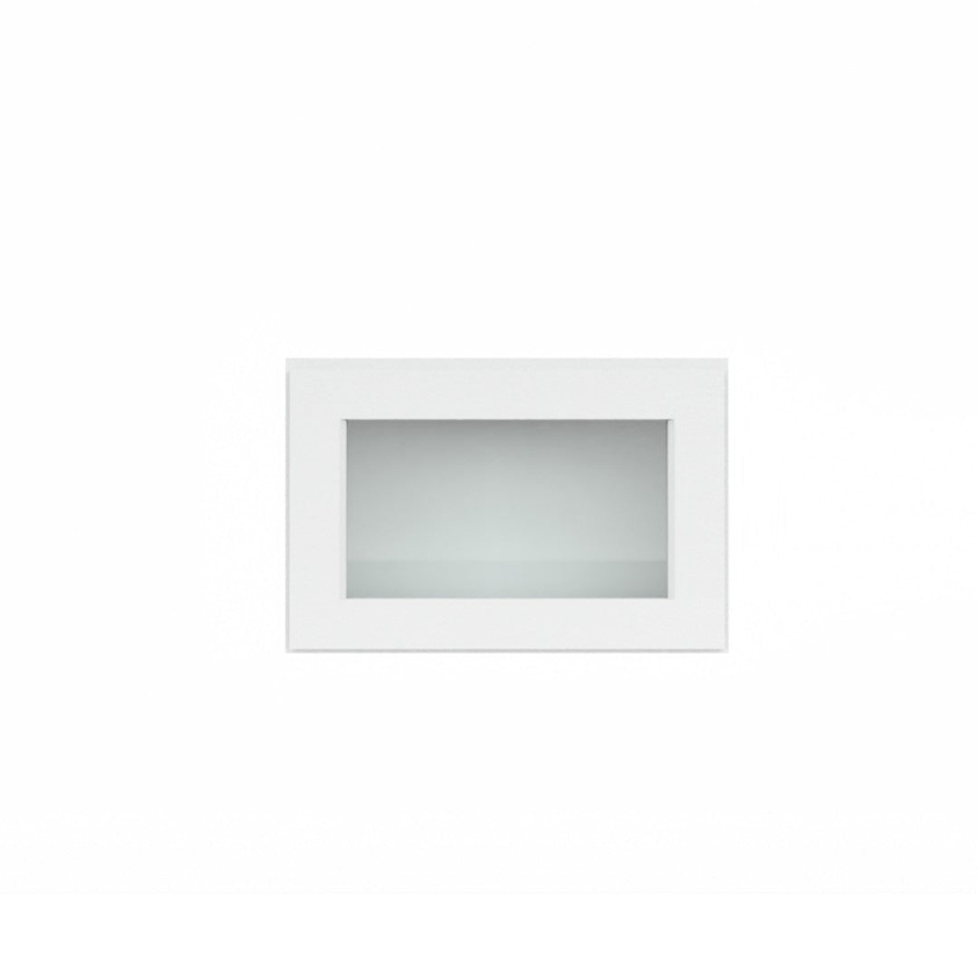 Clearance White Shaker Wall Cabinets With Glass Doors - 12" Tall