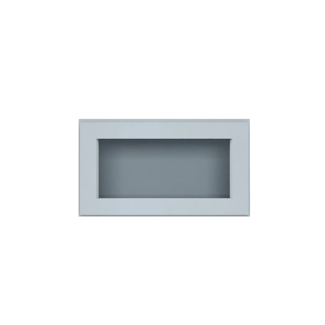 Clearance Gray Shaker Wall Cabinets With Glass Doors - 12" Tall