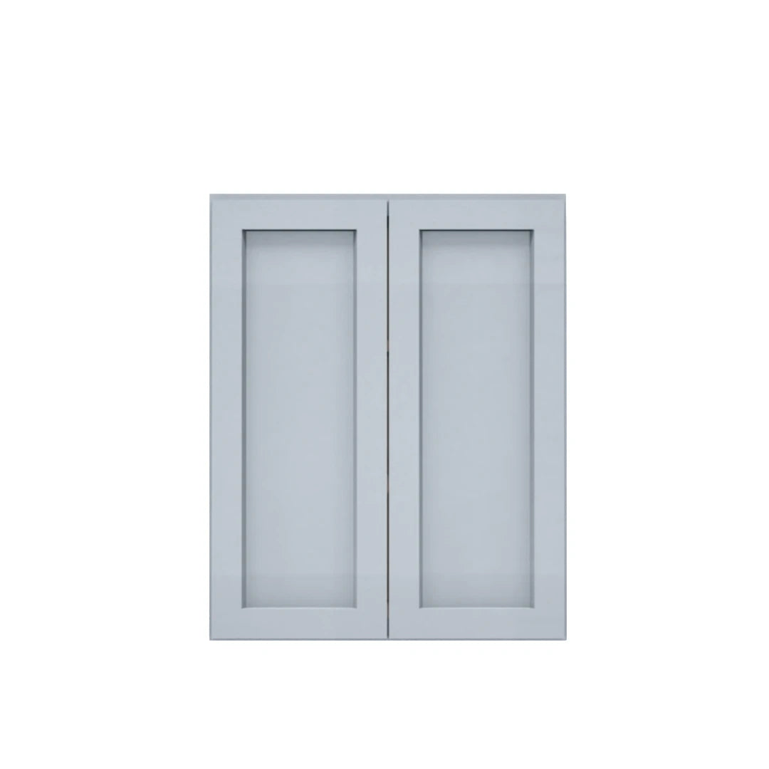 Clearance Gray Shaker Wall Cabinets 30" Tall - Double Door