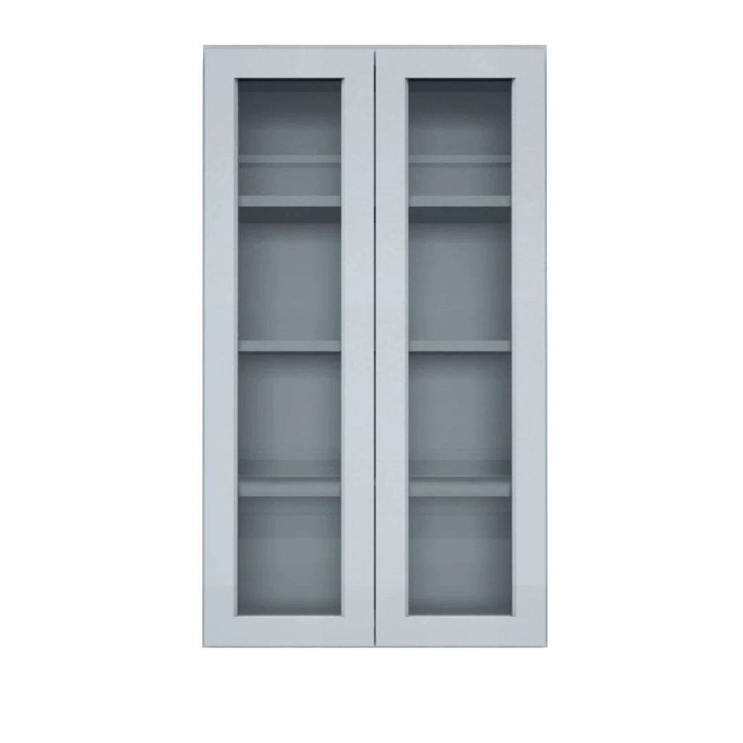 Clearance Gray Shaker Wall Cabinets With Glass - 42" Tall (Copy)
