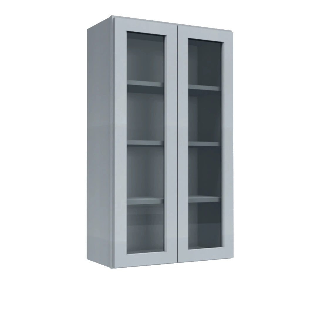 Clearance Gray Shaker Wall Cabinets With Glass - 42" Tall (Copy)