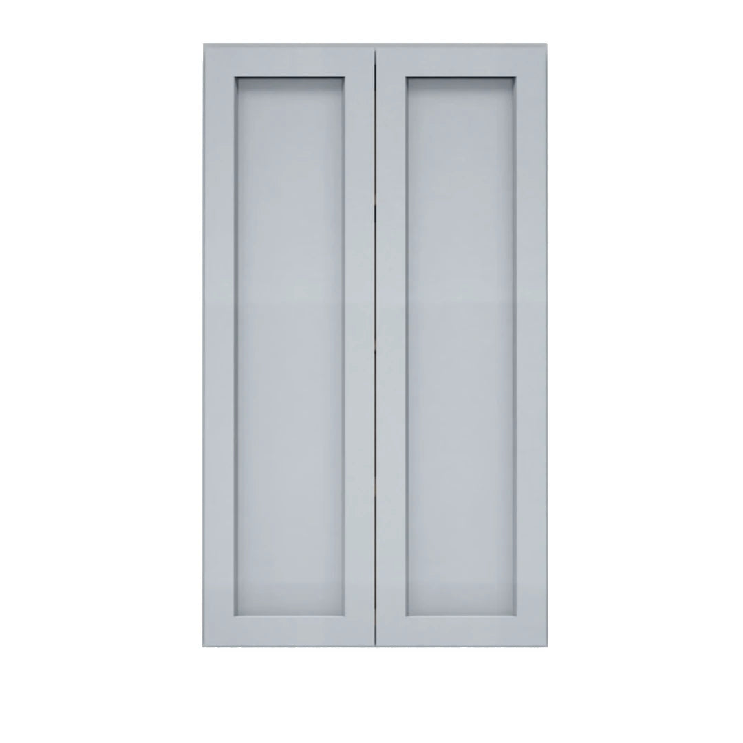 Clearance Gray Shaker Wall Cabinets 42" Tall - Double Door