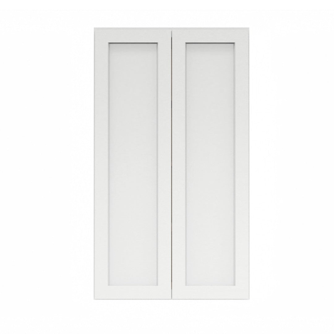 Clearance White Shaker Wall Cabinets 42" Tall - Double Door