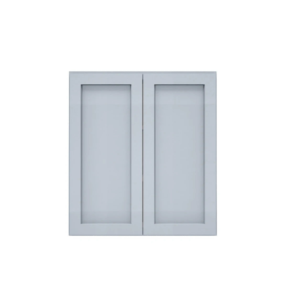 Clearance Gray Shaker Wall Cabinets 30" Tall - Double Door
