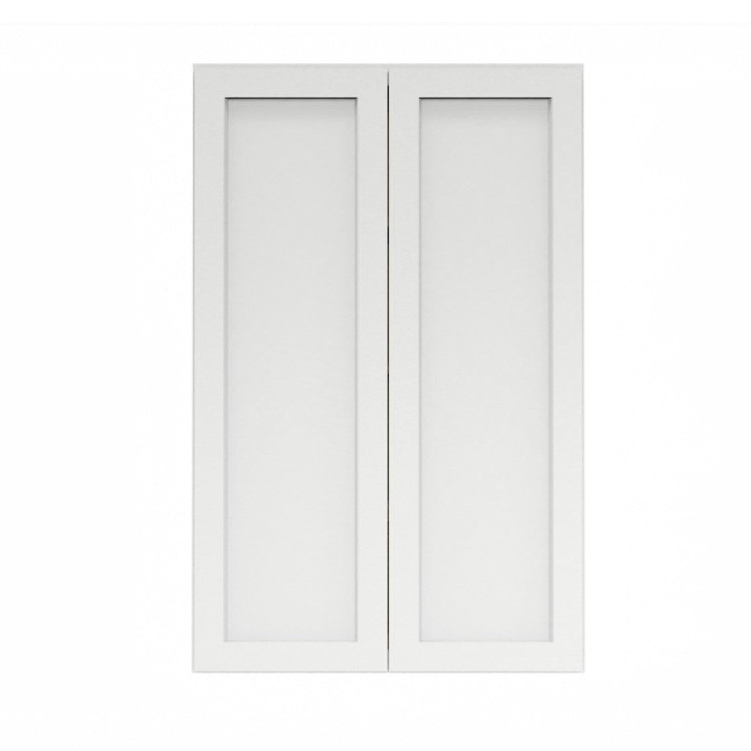 Clearance White Shaker Wall Cabinets 42" Tall - Double Door