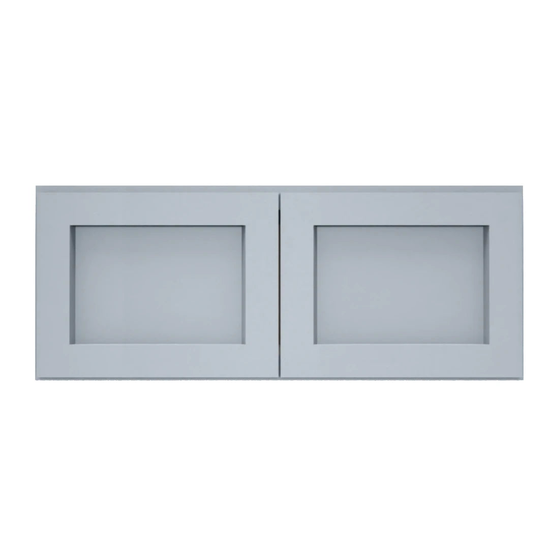 Clearance Gray Shaker Wall Refrigerator Cabinets - 24" Deep