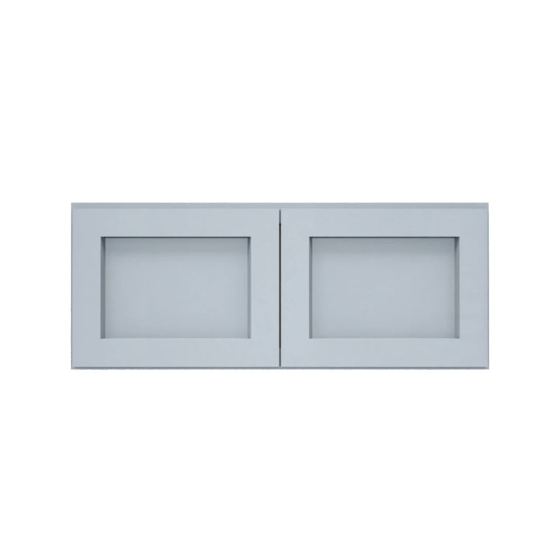 Clearance Gray Shaker Wall Bridge Cabinets - 12" Deep