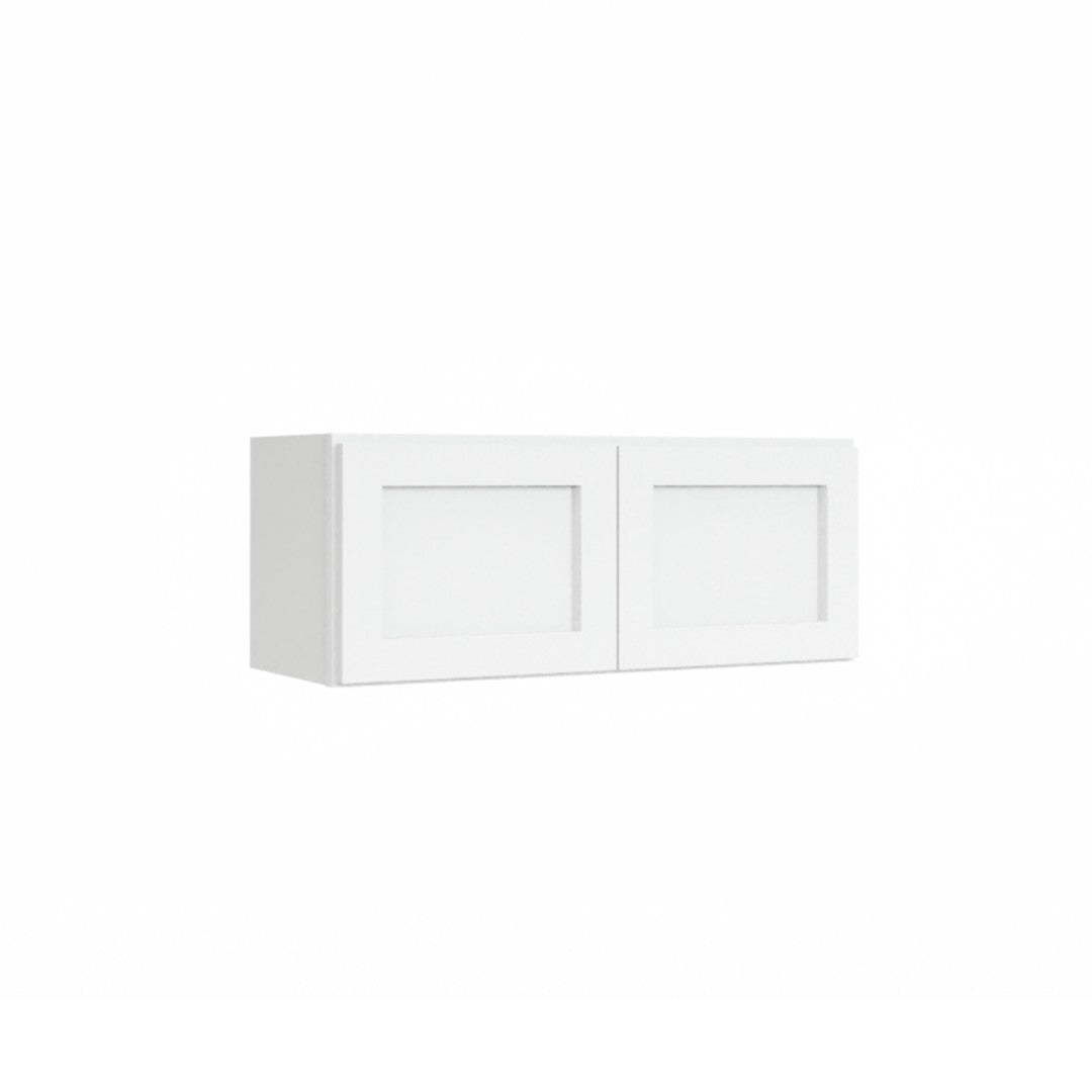 Clearance White Shaker Wall Bridge Cabinets - 12" Deep