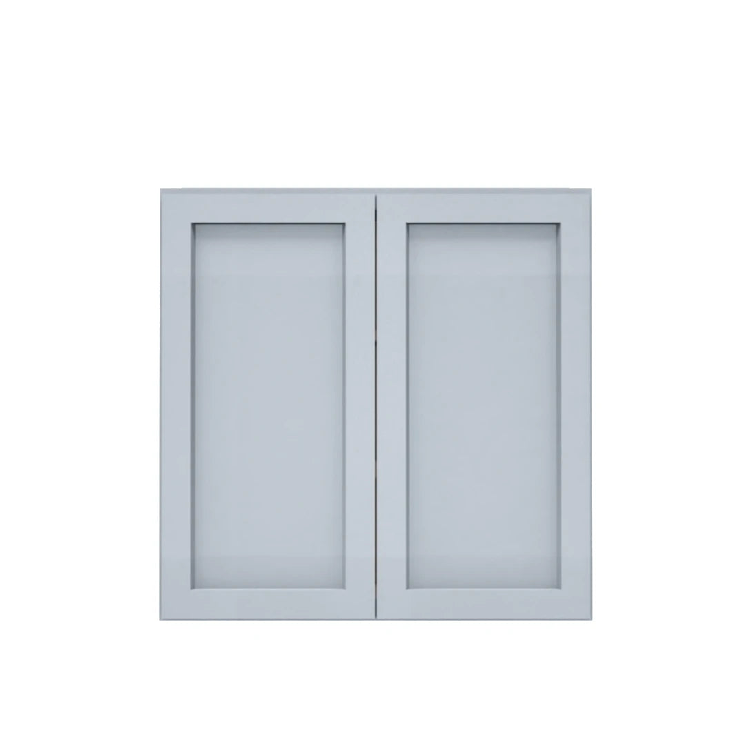 Clearance Gray Shaker Wall Cabinets 30" Tall - Double Door