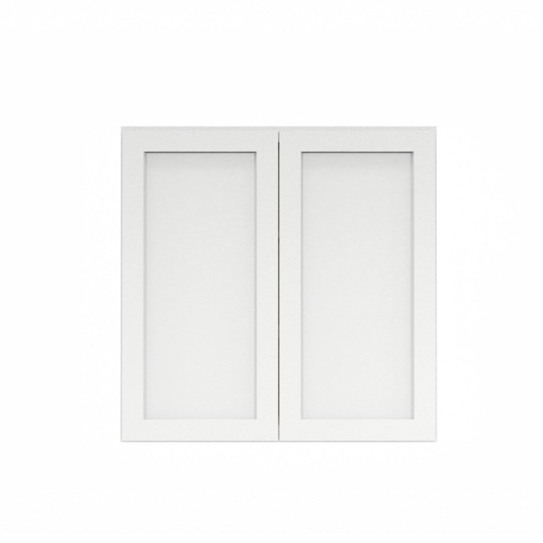 Clearance White Shaker Wall Cabinets 30" Tall - Double Door