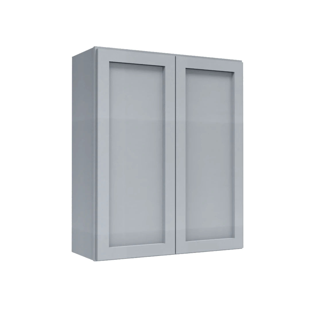 Clearance Gray Shaker Wall Cabinets 36" Tall - Double Door
